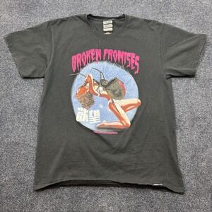 Broken Promises Shirt Mens Large Black Spider Graphic Tee T-Shirt Streetwear